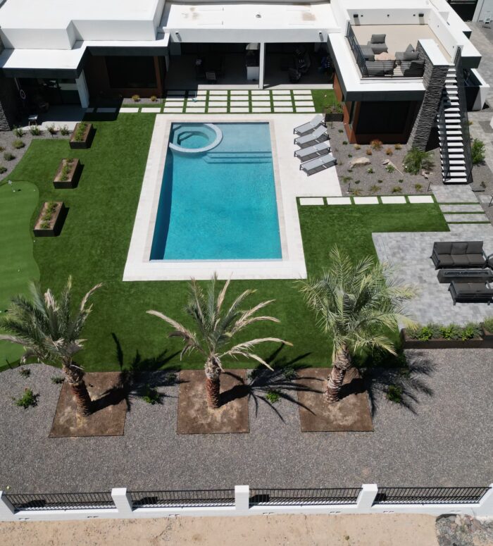 Backyard landscape design by Tanner Landscape and Design in Queen Creek, AZ