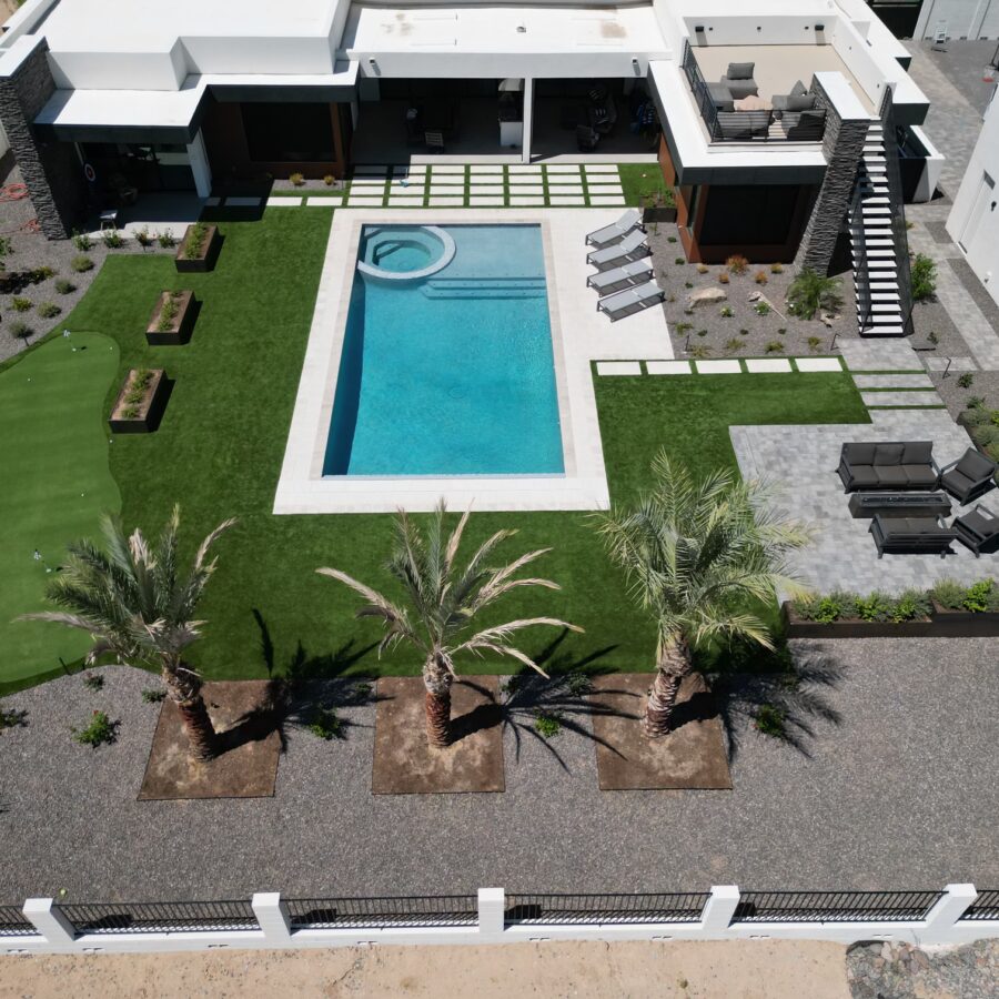 Backyard landscaping